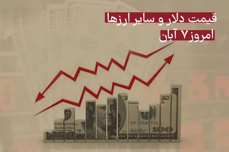 قیمت دلار و سایر ارزها امروز چهارشنبه 7 آبان 1404

