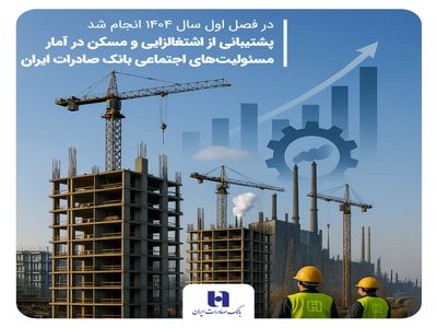پشتیبانی از اشتغال‌زایی و مسکن در آمار مسئولیت‌های اجتماعی بانک صادرات ایران