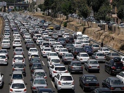 افزایش تردد وسایل نقلیه در محورهای برون‌شهری