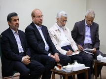 احمدی نژاد،قالیباف، جلیلی و دانش جعفری در محضر رهبر معظم انقلاب اسلامی