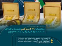 معامله ۷۹ کیلوگرم شمش طلای استاندارد در مرکز مبادله ایران
