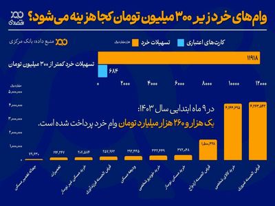 جزئیات تسهیلات زیر ۳۰۰ میلیون تومان بانک‌ها