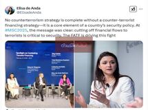 توئیت رئیس FATF با چاشنی مبارزه با تامین مالی تروریسم