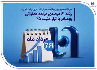 رشد ۶۱ درصدی درآمد عملیاتی وبصادر با تراز مثبت 25